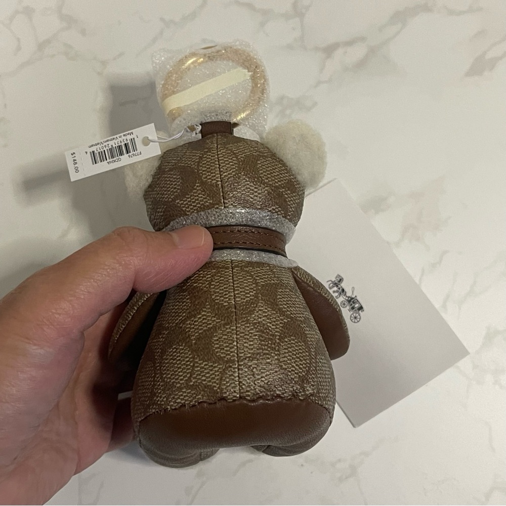 NWT Coach Bear charm brown monogram - Picture 3 of 6